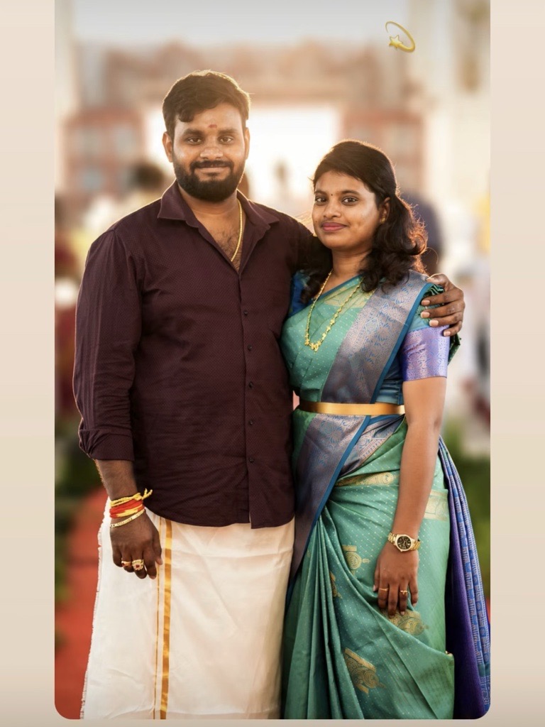 Sai and Deepika wedding couple photo